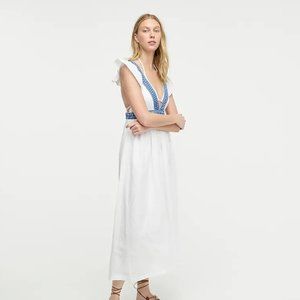 J. Crew Ruffle Deep V-neck Beach Dress X-Small!